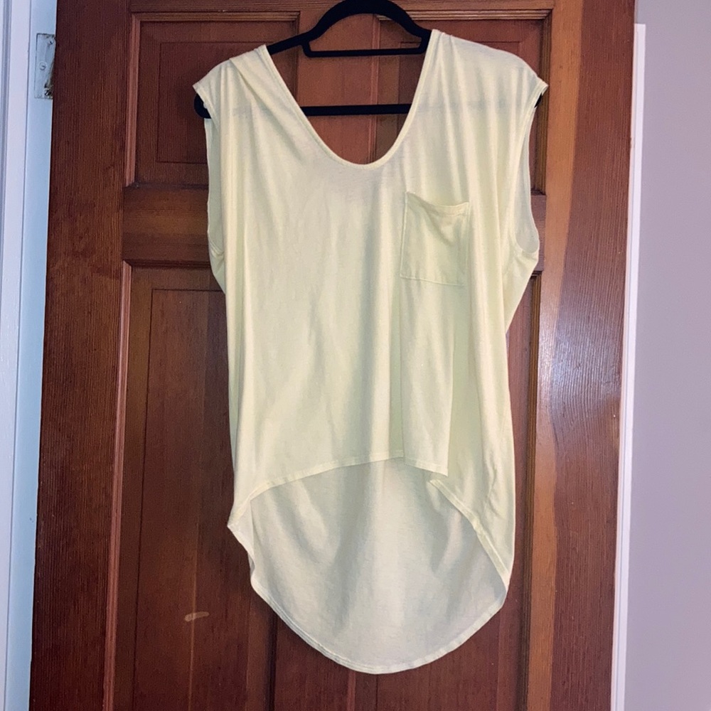 Yellow high low tee